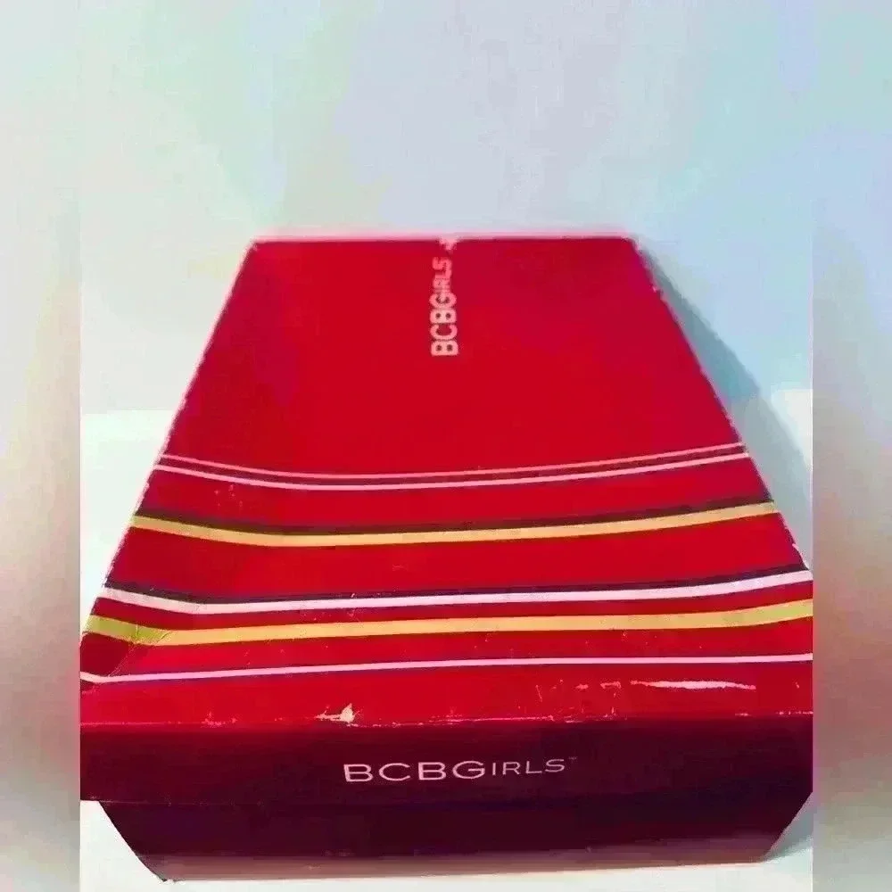 BCBGirls Ruby Red Rugged Patent Leather with Ombré Heels. Women’s Size 10